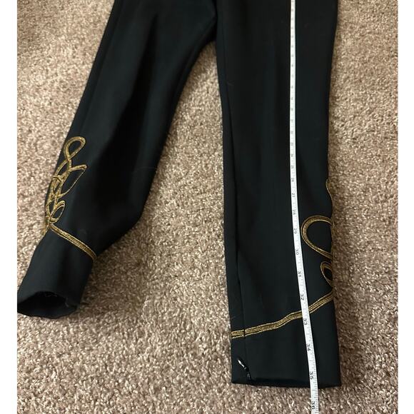 Polo Ralph Lauren Black/Gold Bottom Embroidery, Skinny/Stretch Dress Pants- M - Picture 6 of 11